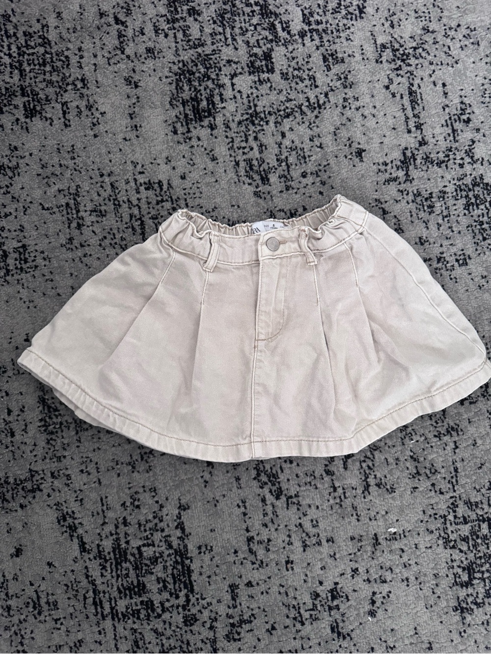 Zara Cream A-Line Girls' Twill Skirt